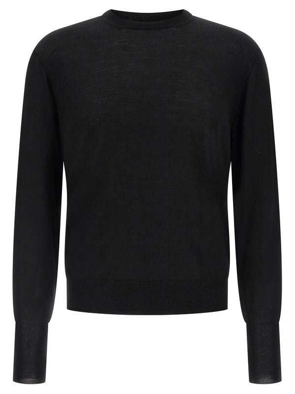 Ma'ry'ya Merino Silk Cashmere Crewneck Sweater For Men, Luxury Layering Knit, Warm And Versatile
