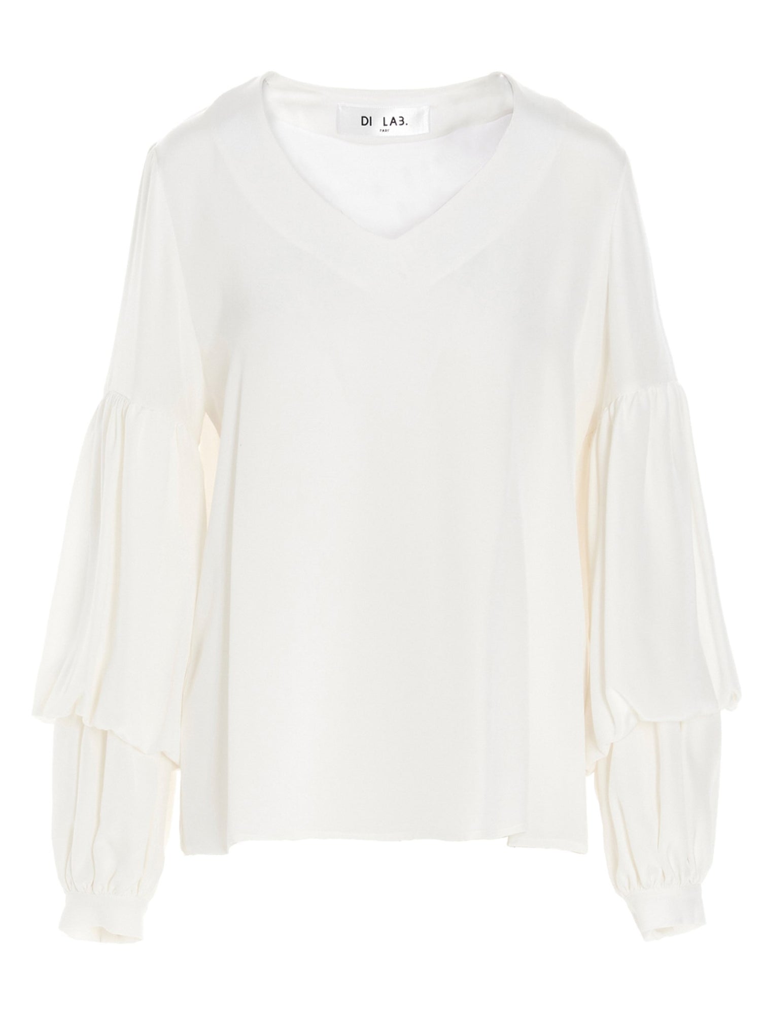 Di.la3 Pari' Puff-sleeve Silk Shirt