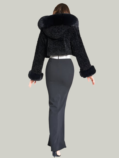 Black Alluré Fur Jacket